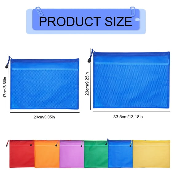 1 PC Mesh Zipper Pouch Bags, A5 Plastic Zipper File Bags, Waterproof Clear Document Pocket Storage Organizer Pouch for Travel Office Supply, Board Game Storage Bags, 6.7×9 inch