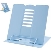 1 PC Metal Book Stand Book Holder Book Stand for Reading Adjustable Book Holder for Reading Full Blue