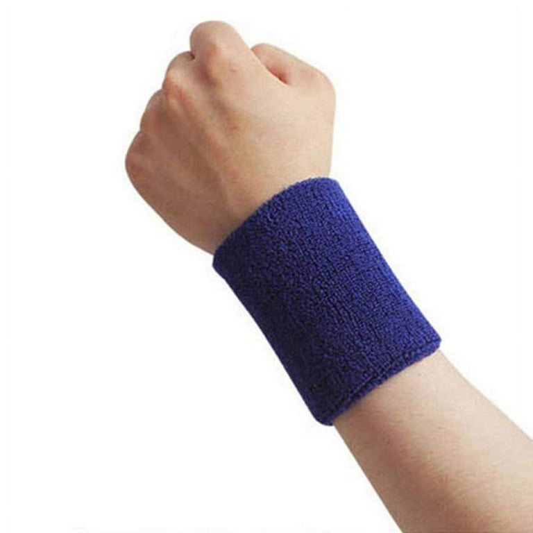1 PC Neon Colors Athletic Cotton Terry Cloth Wrist Sweatband Sweat Band  Brace Wristband for Sports Basketball Gym Women & Men
