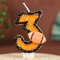 thumbnail image 1 of 1 PC Orange Birthday Number Candle Football Candle with Sequins, Cake Candle Cupcake Decoration Party Decor for Anniversary Celebrations Supplies, Number 3, 1 of 6