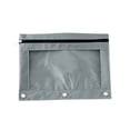 thumbnail image 1 of 1 PC Pencil Pouch for 3 Ring Binder, Clear Window Pencil Case with Smooth Single Zipper, Big Capacity 3 Ring Binder Pencil Bag with 3 Reinforced Grommets,for Classroom and Office Supplies(D), 1 of 6