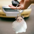 thumbnail image 1 of 1 PC Plush Doll Keychain Creative Cute Faux Fur Adorable Pom-Pom Bag Purse Charm for Car Backpack Tote, Fashion Gift, 1 of 8