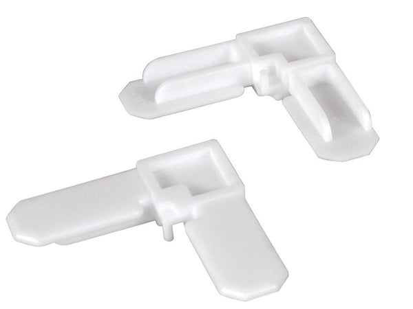 1 PC Prime-Line White Plastic 1/4 in. W X 3/4 in. L Screen Frame Corner ...