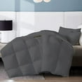 thumbnail image 1 of 1 PC Queen Size Down Alternative Comforter- Microfiber 300 GSM- Lightweight Comforter with Corner Tabs (90x92, Dark Grey), 1 of 5