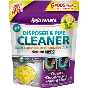 1 PC,Rejuvenate RJ6DPC-LEMON Garbage Disposal & Drain Pipe Cleaner, Lemon, 6-Pack