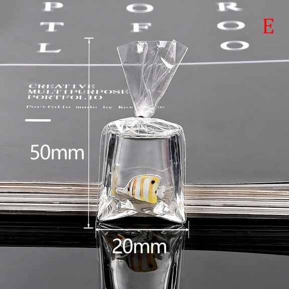 1 PC Resin Goldfish Charms Small Fish In Water Bag Pendant For KeyChain Diy