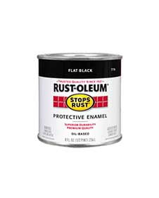 1 PC,Rust-Oleum 7776-730 Stops Rust Oil-Based Enamel Protective Paint, Black, 0.5 Pint