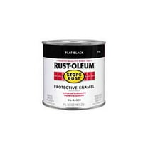 1 PC,Rust-Oleum 7776-730 Stops Rust Oil-Based Enamel Protective Paint, Black, 0.5 Pint