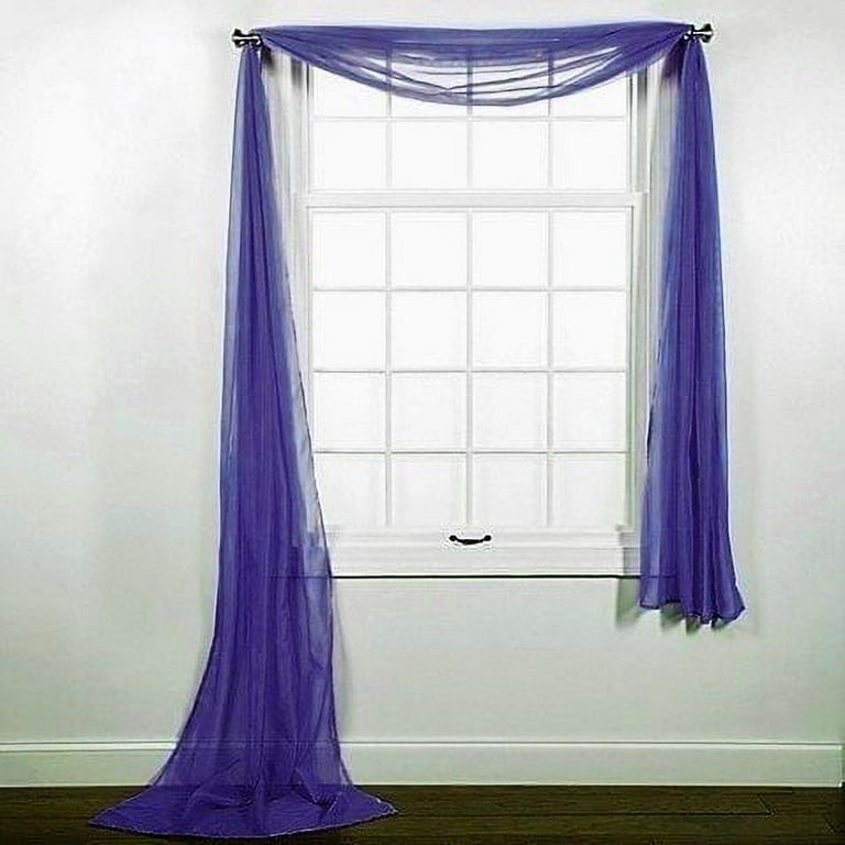 Blue window on sale scarf valance