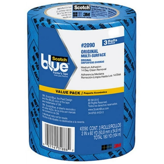 1 PC,ScotchBlue 2090-48EVP Original Multi-Surface Painter's Tape, 1.88" x 60 YD, 3-Pk