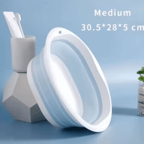 1 PC Silicone Foldable Wash Basin Travel Portable Basin Collapsible Bucket For Home Bathroom Washbowl Hanging Bath Basins