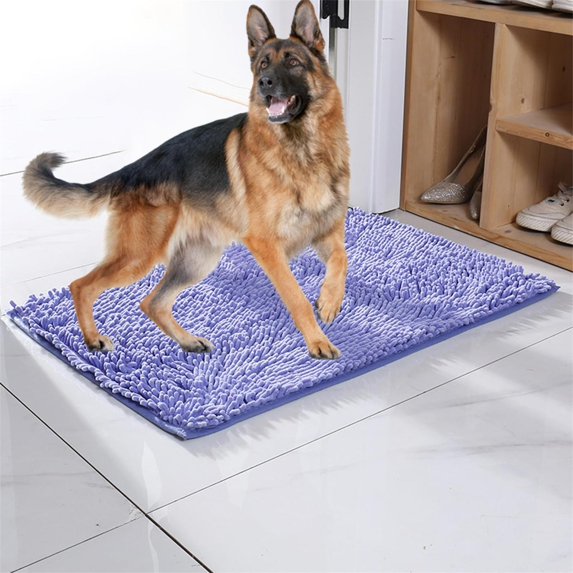 1 PC Super Soft Dog Mat,Ultra Absorbent Dirt Trapper Mat,Dog Rug,Clean Mat,Super Absorbent Floor Mat For Mudy(19.7"×31.5",Light Purple)