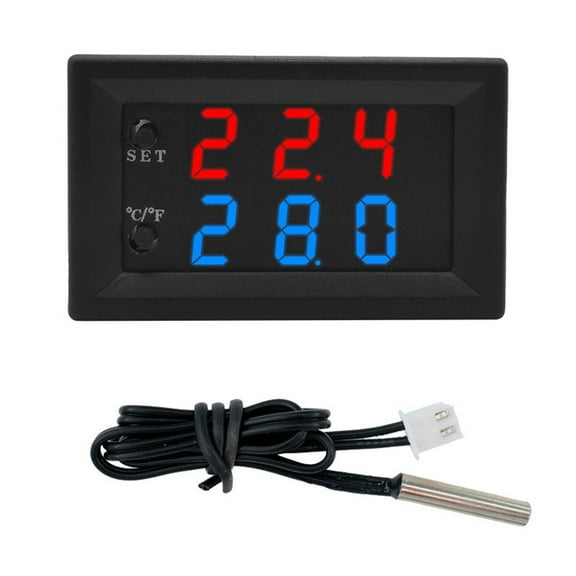 1 PC Temperature Controller, 12V DC All Purpose Digital Thermostat with Sensor