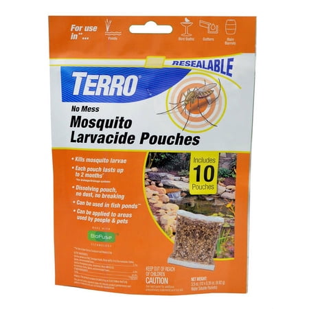 1 PC,Terro T1210 Mosquito Larvacide Pouches, 10 Pouches