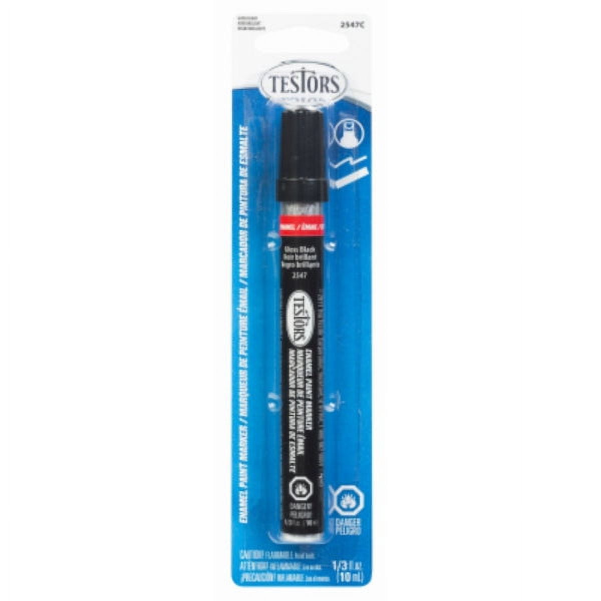 1 PC,Testors 2547C Gloss Enamel Paint Marker, Black, 1/3 Oz