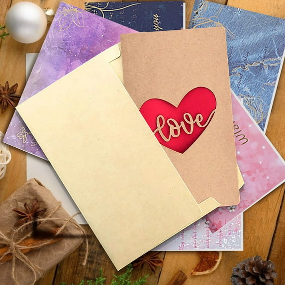 1 PC Thank You Card, Heart Love Blank Thank You Gift Card for Teacher, Mom, Dad, Happy Appreciation Card for Him Her, Birthday, Thanksgiving, Valentin's Day Gift Card