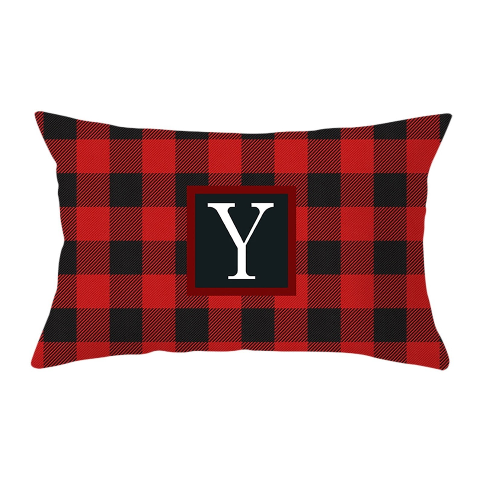 1 PC Throw Pillow Covers Christmas Pillow Case 12x20 Alphabe Pillow