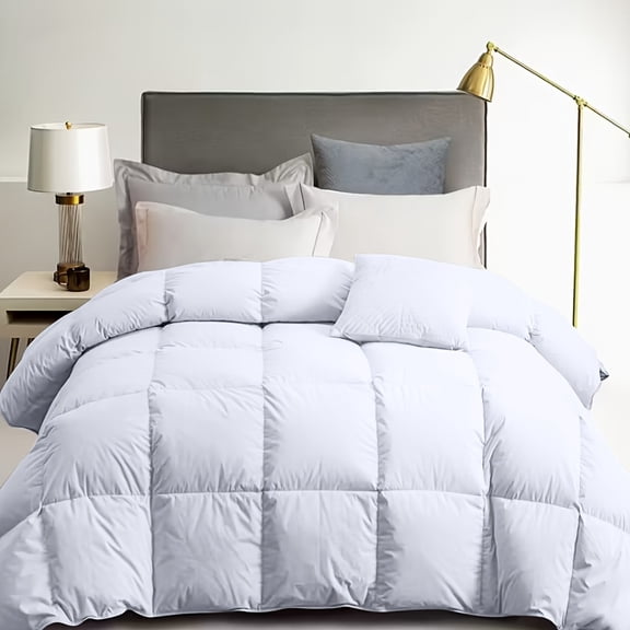 1 PC Twin Hotel-Grade All-Season Breathable White Duvet Insert, Ultra-Soft Lightweight Warm Bedding, Machine-Washable