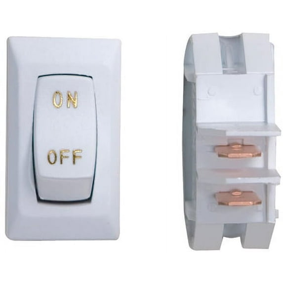 1 PC-Valterra DG110UGPB Labeled 12V On/Off Switch White/Gold - 3 Pack