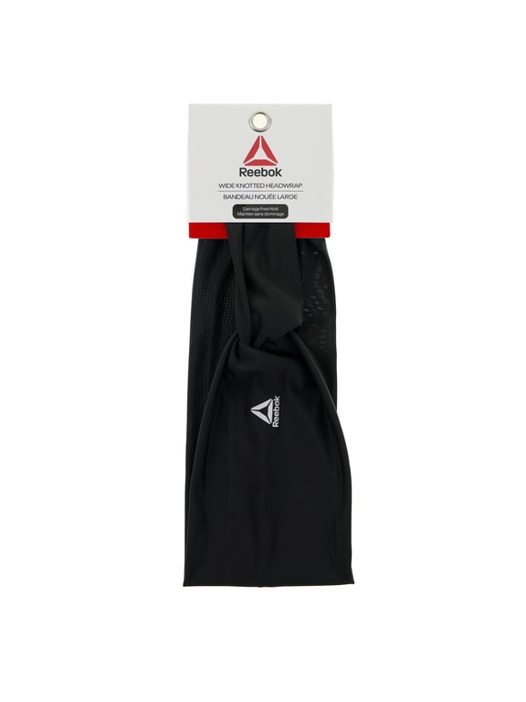 Reebok Wide Knotted Headwrap for All Hair Types with Cooling Fabric