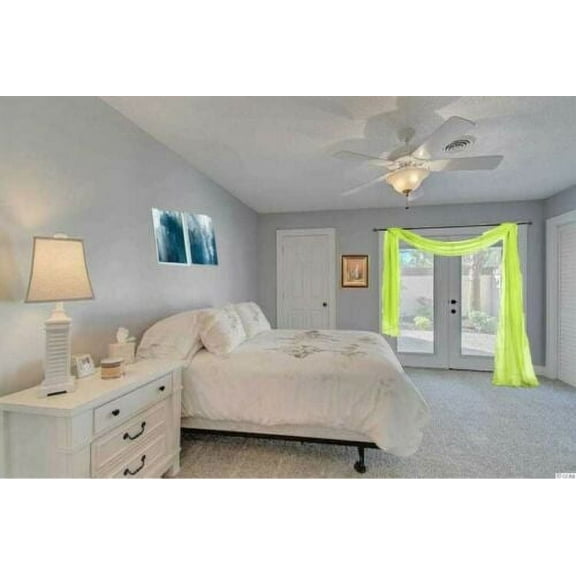 1 PC WINDOW SHEER VOILE SCARF VALANCE HOME EVENT PARTY WEDDING DESIGN ELEGANT DECORATIVE SHEER VALANCE DÉCOR HOME ROOM TOPPER LONG (37" X 216 " LIME)