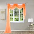 thumbnail image 1 of Gorgeous Home Linen Window Voile Sheer Scarf Valance Topper or Party Décor Solid Color Orange 37" Width X 216 " Length 1pc, 1 of 5