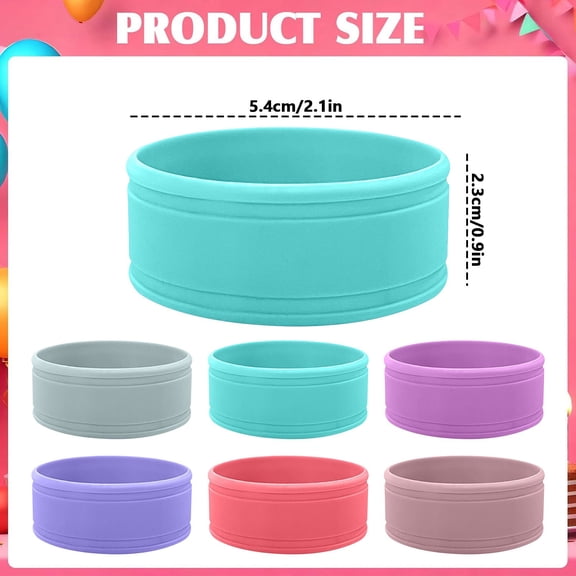 1 PC Waterproof Silicone Bottle Labels, 2.1×0.9 inch Bottle Labels Reusable, Reusable Writable Bottle Label for Write Name/Date Labels, Anti-Slip Water Bottle Name Bands (8 Colors)