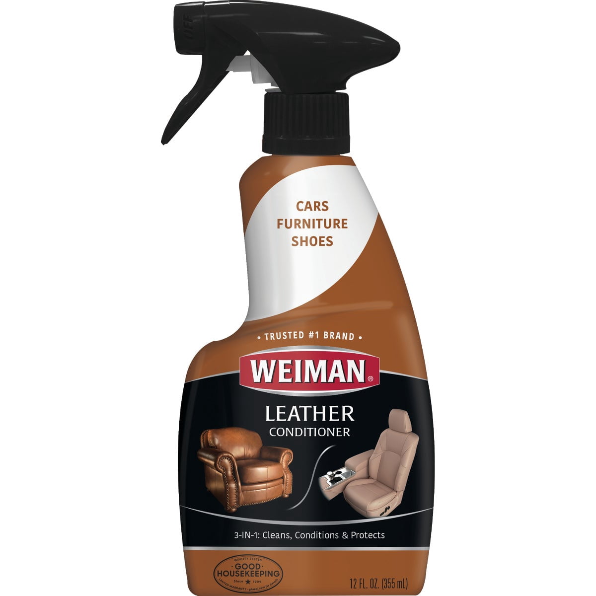 Weiman Leather Cleaner & Conditioner 12oz Trigger Package May Vary Pack of 2