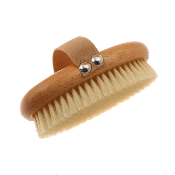 1 PC Wet Dry Skin Body Natural Bristle Brush Soft SPA Brush Bath Massager Home Exfoliating Body Bathing Brush (Bense S)
