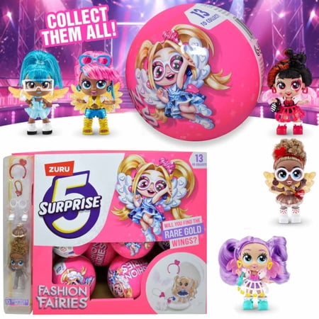 1 PC Zuru 5 Surprise Fashion Fairies n gravity PDQ - Series 1, ONLY SHIP 1 BALL RANDOMLY ( NO RETURN)