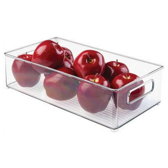 1 PC iDesign Clear Storage Bin 4 in. H X 8 in. W X 14.5 in. D Stackable