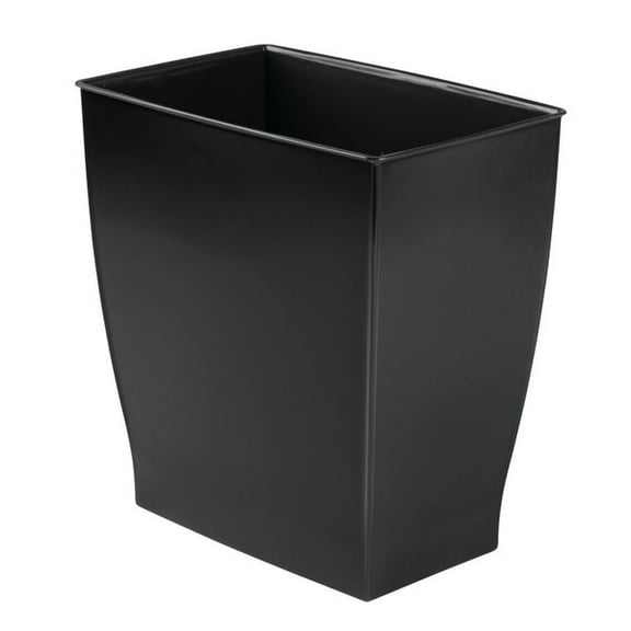 1 PC iDesign Mono 2 gal Black Plastic Rectangular Wastebasket