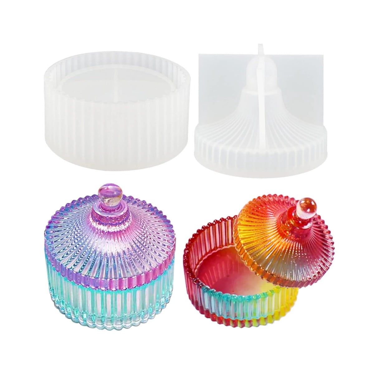 1 PC storage box silicone mold with lid, DIY crafts resin mold, stripe shape jewelry box,can be used to make plaster,drip glue