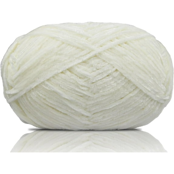 1 PCS 100g Soft Chenille Yarn Velvet Yarn for Crocheting,Fluffy Yarn for Knitting and Crochet DIY Craft,Warm Yarn for Bag Hat Scarve Clothe Gloves Slippers Doll