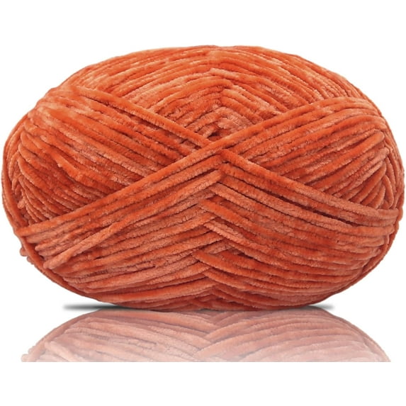 1 PCS 100g Soft Chenille Yarn Velvet Yarn for Crocheting,Fluffy Yarn for Knitting and Crochet DIY Craft,Warm Yarn for Bag Hat Scarve Clothe Gloves Slippers Doll