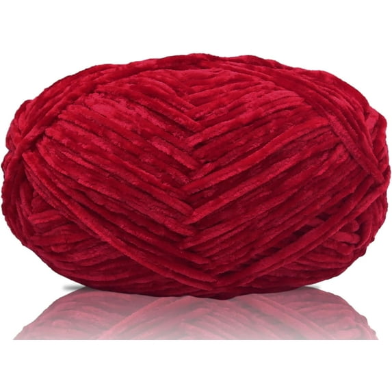 1 PCS 100g Soft Chenille Yarn Velvet Yarn for Crocheting,Fluffy Yarn for Knitting and Crochet DIY Craft,Warm Yarn for Bag Hat Scarve Clothe Gloves Slippers Doll
