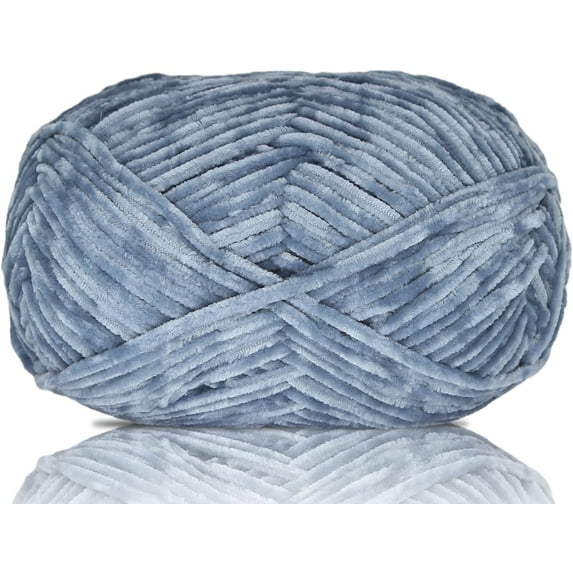 1 PCS 100g Soft Chenille Yarn Velvet Yarn for Crocheting,Fluffy Yarn for Knitting and Crochet DIY Craft,Warm Yarn for Bag Hat Scarve Clothe Gloves Slippers Doll