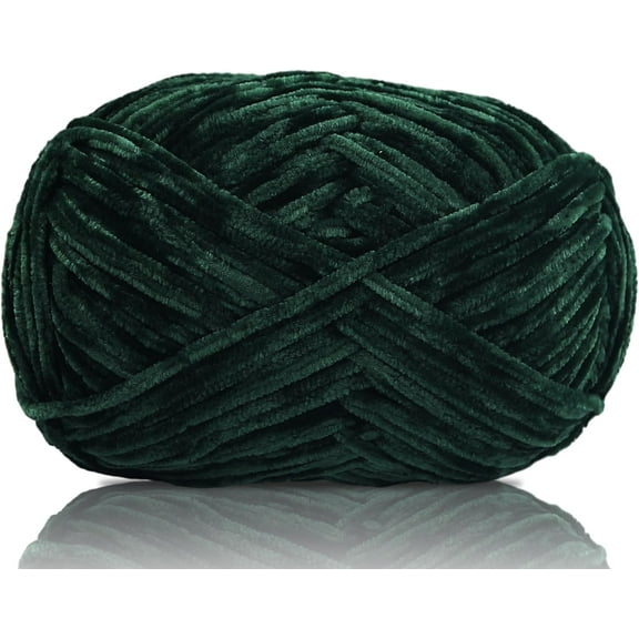 1 PCS 100g Soft Chenille Yarn Velvet Yarn for Crocheting,Fluffy Yarn for Knitting and Crochet DIY Craft,Warm Yarn for Bag Hat Scarve Clothe Gloves Slippers Doll