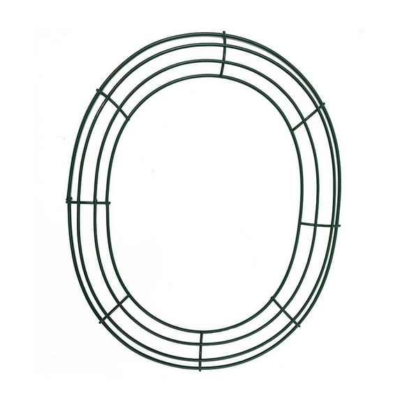 1 PCS 11 Inch Wire Wreath Frames - Round Metal Wreath Forms with Ring Design for DIY Crafts, Floral Projects, Home Decor, Easter, Spring, Christmas, Thanksgiving, and Wedding Wreath Supplies (Green)