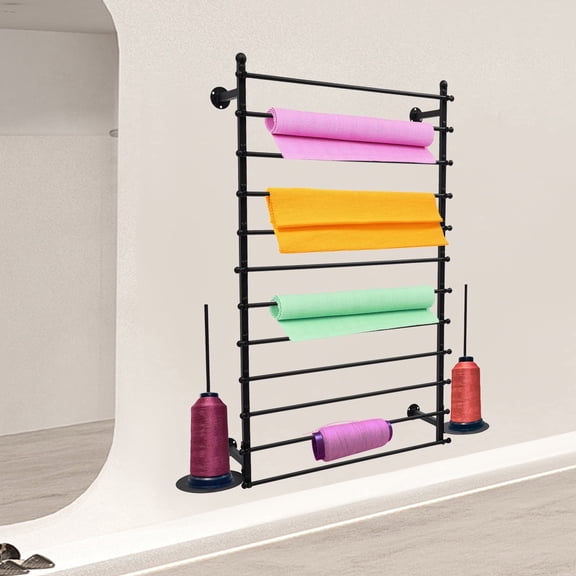 1 PCS 12 Tiers Wall Mounted Scarf Rack, Wall Display Rack, Towels Storage Rack, Total Load-bearing Capacity: 22.7kg/50lbs, suitable for home and commercial use in accessory stores, bedrooms(Black)