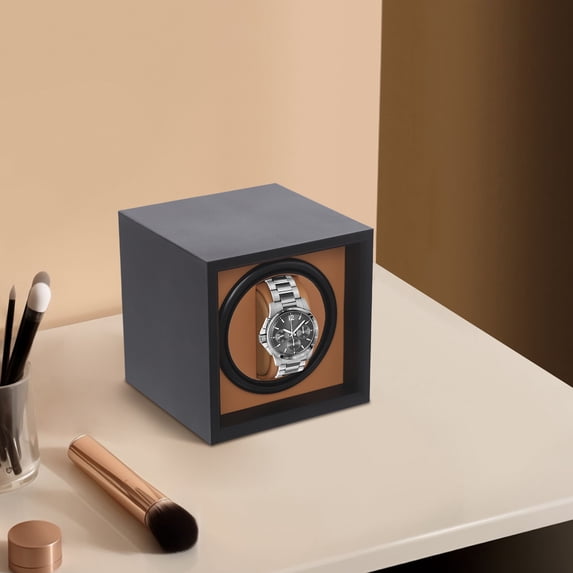 1 PCS 13*13*13.5cm/5.1*5.1*5.3in Watch Winder, Automatic Single Watch Winder, Automatic Watch Winder Storage Box