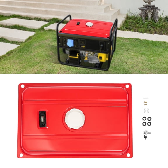 1 PCS 15 L/4 Gal Fuel Tank, Red, Fit for Honda Series Single-cylinder Generators