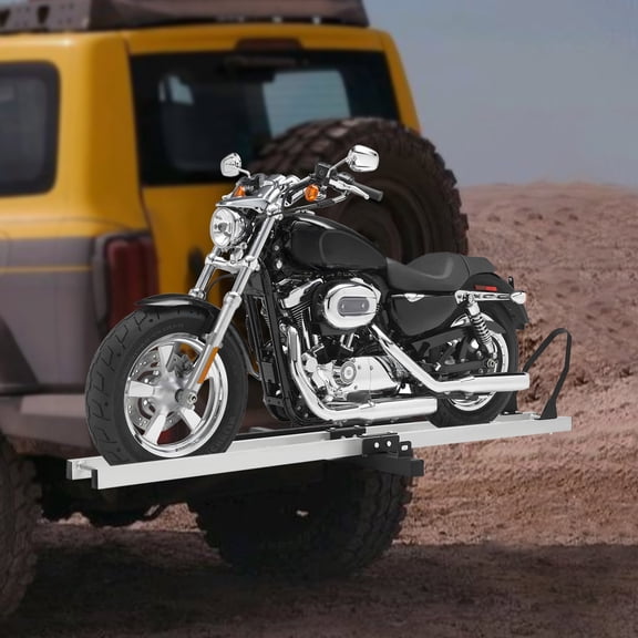 1 PCS 181kg/400lbs Max. Lifting Capacity Motorcycle Carrier, Aluminum Hitch Carrier for Dirt Bikes, Motorcycle Bracket