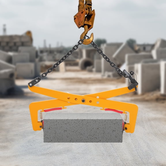 1 PCS  19.5cm/7.68in Height Heavy Duty Stone Lifting Clamp 500kg1102.31lbs Stone Lifting Clamp Yellow Black
