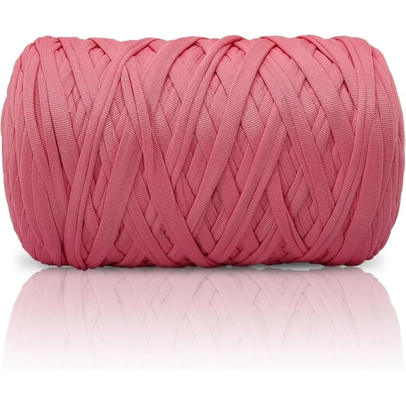 1 PCS 200g T-Shirt Yarn Elastic Fabric Crochet Cloth for DIY Knitting, 65.62 Yards Spaghetti Thick Knitting for Hand DIY Bag Basket Cushion Crocheting Projects, Home Decor