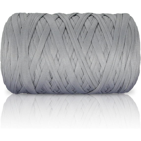 1 PCS 200g T-Shirt Yarn Elastic Fabric Crochet Cloth for DIY Knitting, 65.62 Yards Spaghetti Thick Knitting for Hand DIY Bag Basket Cushion Crocheting Projects, Home Decor