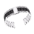 thumbnail image 1 of 1 PCS 22MM Silver+Black Width Quick Release Strap Stainless Watchband For Samsung Galaxy Watch 46mm SM-R800 Accessories, 1 of 10
