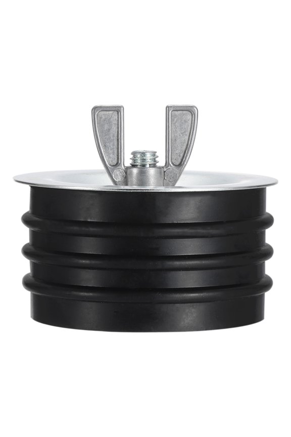 1 PCS 3 Inch Steel Mechanical Test Pipe Plug Sewer Cleanout Cap Cover Black