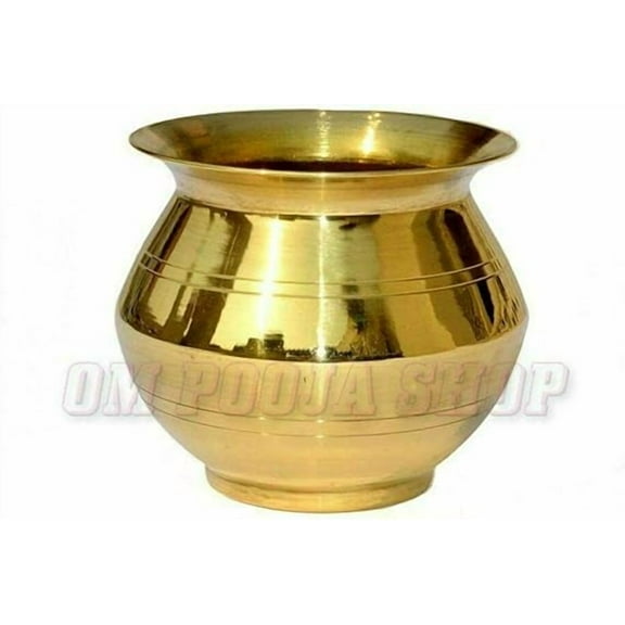 1 PCS 4 INCH Unique Brass Material Sacred LOTA Kalash Pot