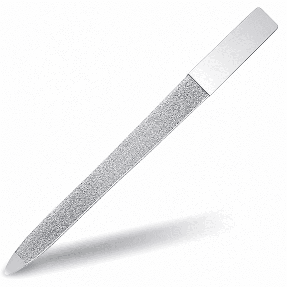 1 PCS 5 Inch Double Sided Metal Diamond Nail File for Manicure, Nail Polishing & Ridges Removal